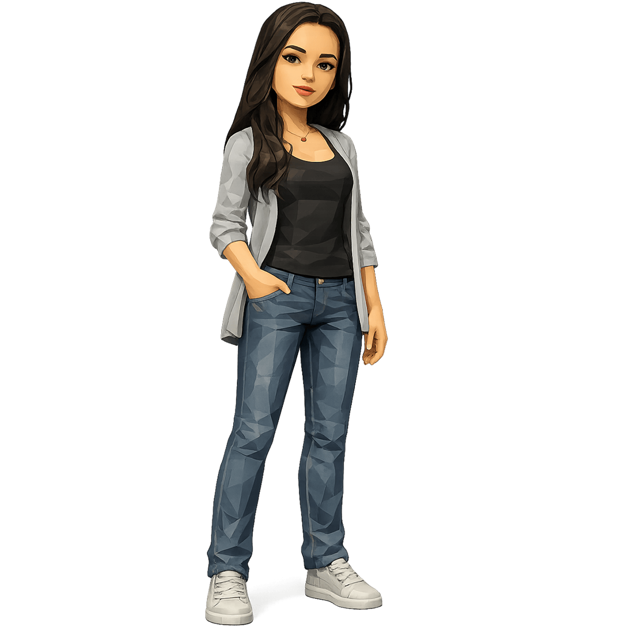 Figurine lowpoly de madameb0nplan