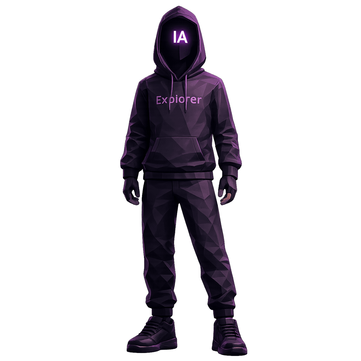 Figurine lowpoly de IA Explorer